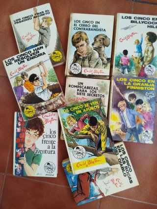 Lote 9 libros de los cinco años 70
