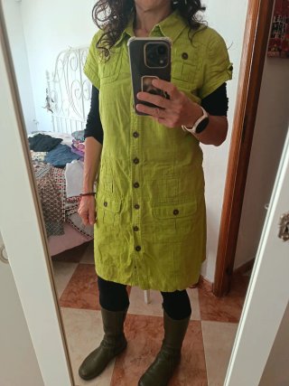 Vestido estampado geométrico talla única