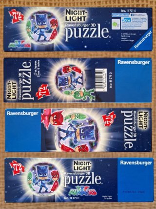 Lámpara Puzzle 3D PjMasks de la serie animación. R