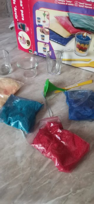 Kit Creazione Candele Sabbia Colorata