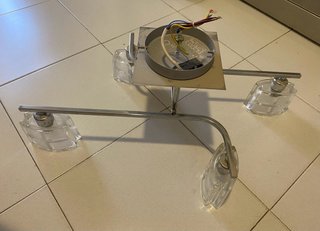 Lámpara de techo moderna cristal y metal