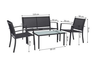 Conjunto Muebles Jardín: Sofá, Mesa y 2 Sillas