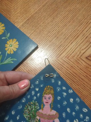 3 Mosaicos Decorativos Pintados a Mano