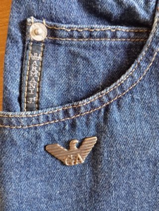 Gonna Armani Jeans Denim con Pizzo Tg. 40