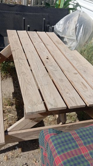 Mesa de picnic de madera para jardín
