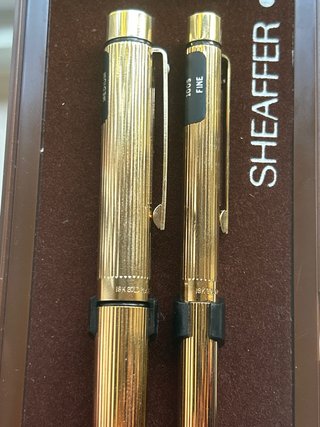 Sheaffer Targa 1005 Oro Set NUEVO Pluma + Boli