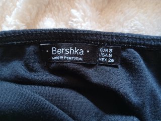 Crop top Bershka nero taglia S