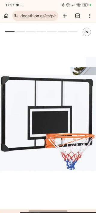 Canasta de baloncesto con aro