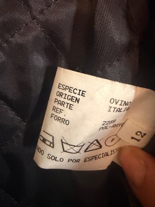 Chaqueta de cuero negra