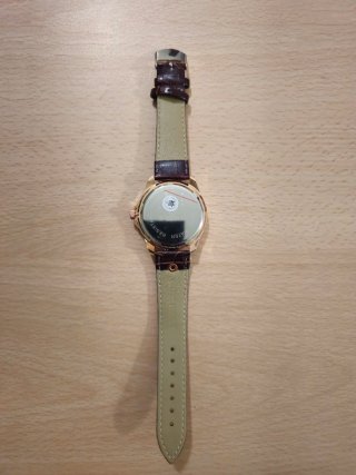 Reloj Da Vinci Hombre Esfera Negra y Correa Marrón