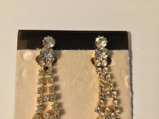 Pendientes de marquesa Vintage años  ́80, Baño ORO