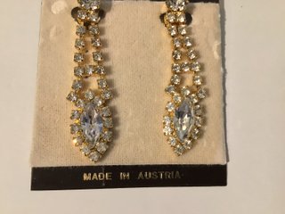 Pendientes de marquesa Vintage años  ́80, Baño ORO