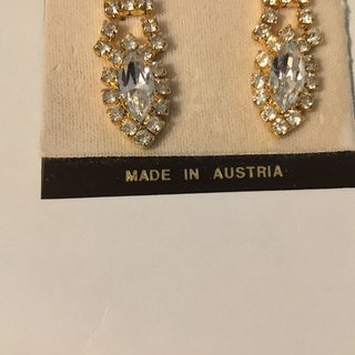 Pendientes de marquesa Vintage años  ́80, Baño ORO