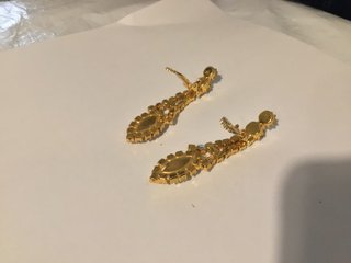 Pendientes de marquesa Vintage años  ́80, Baño ORO