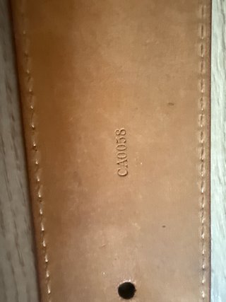 Cintura Louis Vuitton Damier Ebene in Pelle Originale