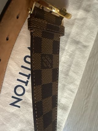 Cintura Louis Vuitton Damier Ebene in Pelle Originale