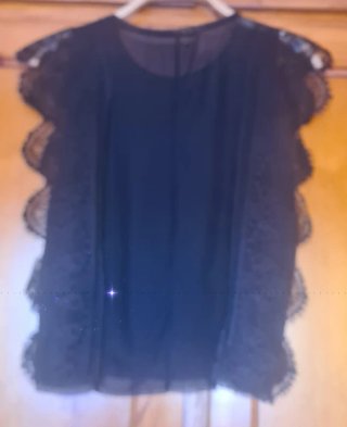 Top Zara Encaje Negro
