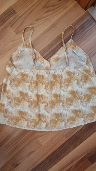 Top tirantes estampado #floral #mostaza