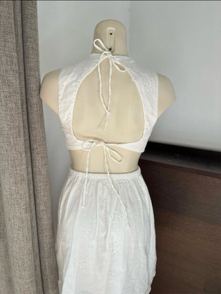Vestido Verano Blanco Bershka Talla Única