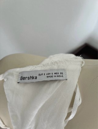 Vestido Verano Blanco Bershka Talla Única