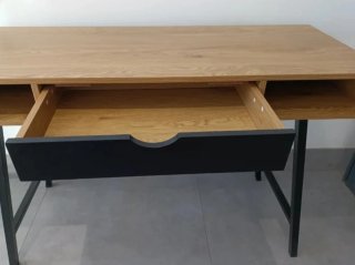 Escritorio moderno madera y metal negro