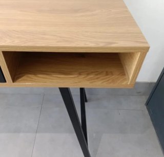 Escritorio moderno madera y metal negro
