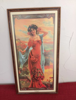 Set di 2 quadri donna fiori