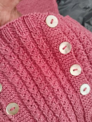 Conjunto bebé tejido rosa