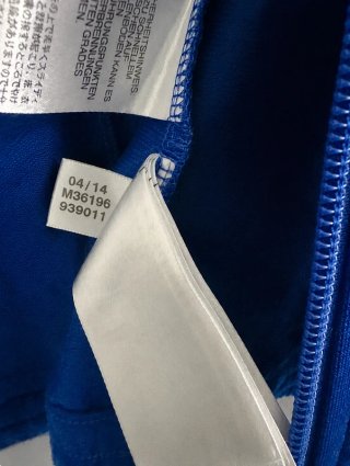 Giacca sportiva Adidas blu zip taglia S