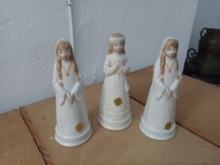 Figuras porcelana niñas comunión (3 uds)