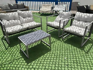 Conjunto Terraza Minimalista Aluminio y cojines