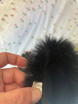 Guantes de piel negros con pelo talla S