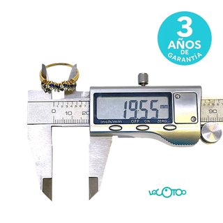 Anillo Oro 18K Zafiros y Brillantes 3,40g