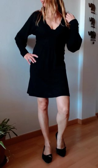 Vestido Negro Gaudi Talla M