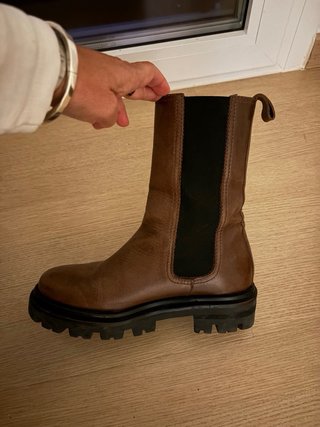 Botines de piel marrones