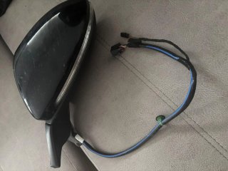 Espejo retrovisor negro con cable, pase rueda y pu