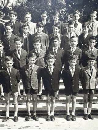 Foto antigua grupo escolar niños años 50