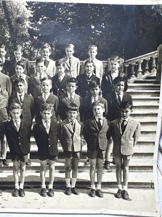Foto antigua grupo escolar niños años 50
