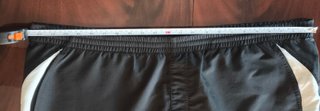 Pantaloncino Domyos nero con banda bianca XXL