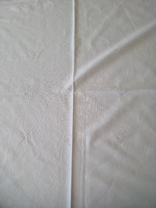 Mantel cuadrado de lino grueso y 2 servilletas