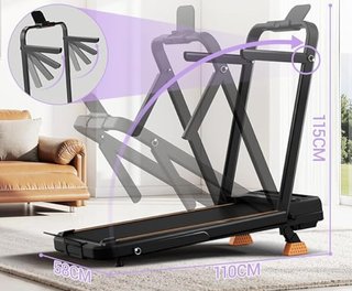 Cinta de correr plegable y elevable