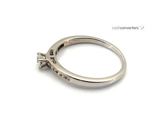 sortija oro 18k con piedra con diamante t. 13 (16,88 mm)