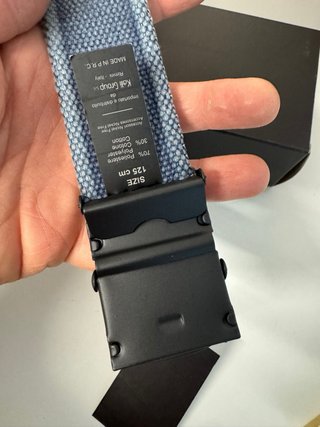 Cintura tessuto stile militare fibbia acciaio