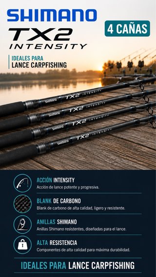 Shimano TX2 Intensity 13ft 3.5lb Cañas carpfhising