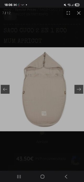Saco cuco Walking Mum beige