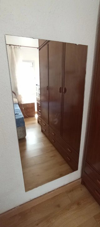 Espejo de pared biselado, sin marco