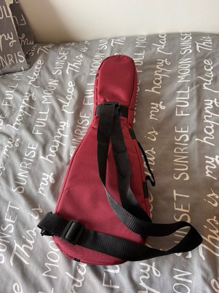Ukulele rosso Stagg per principianti con custodia
