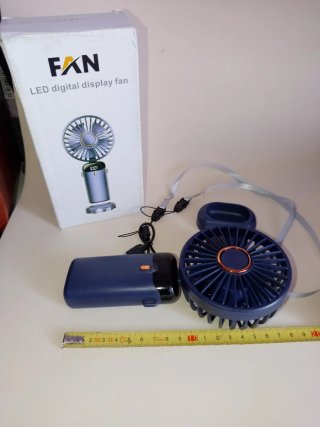 Ventilatore Portatile USB LED Display Ricaricabile