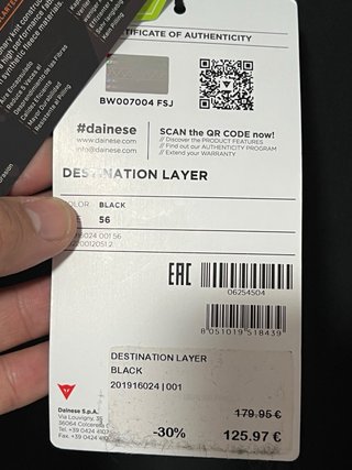 Chaqueta Dainese Destination Layer Negra