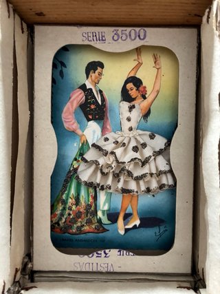 Muestrario de postales de flamenca años 50